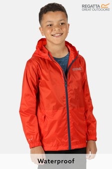 Regatta Kids Pack It III Waterproof Orange Jacket