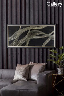 Gallery Direct Black Ripple Abstract Framed Wall Art