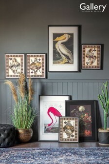 Gallery Direct Set of 4 Gold Card Framed Wall Art