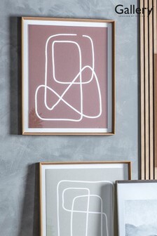 Gallery Direct Pink Tessie Line Drawing Framed Wall Art