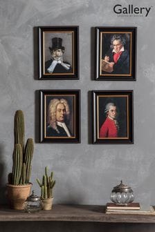 Set of 4 Music Composers Framed Wall Art by Gallery Direct