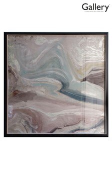 Gallery Home Gold Mineral Fluid Earth Tones Framed Wall Art