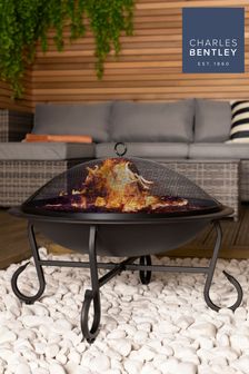 Round Outdoor Patio Fire Pit By Charles Bentley