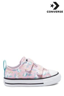 Converse Pink 2V Unicorn Infant Trainers