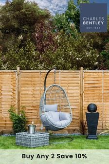 Egg Shaped Rattan Swing Chair By Charles Bentley