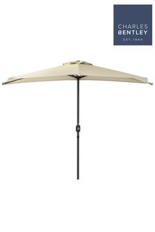 2.7m Balcony Beige Garden Umbrella By Charles Bentley (M14677) | £70