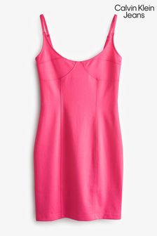Calvin Klein Jeans Pink Feminine Seaming Dress