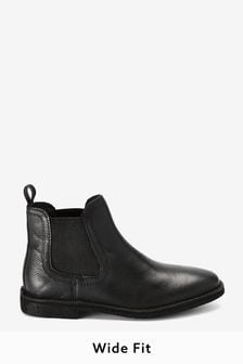 Black Leather Chelsea Boots (M15218) | £32 - £38