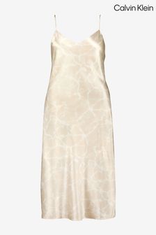 Calvin Klein Natural Liquid Print Cami Dress (M15435) | £200