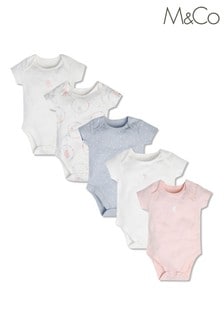 M&Co Animal Circus Short Sleeve Bodysuits 5 Pack