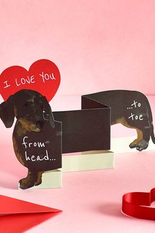 Valentine's Sausage Dog Card