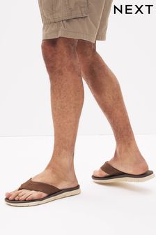 Tan Brown Flip Flops (M17861) | £24