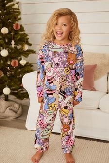 Pink Christmas Jogger Pyjamas (9mths-16yrs) (M18335) | £12 - £19