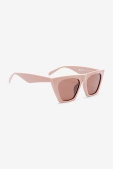 Flat Brow Cat-Eye Sunglasses
