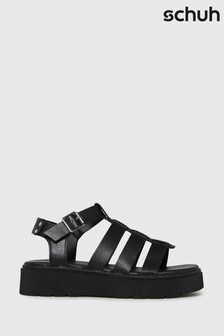 Schuh Tallulah Black Chunky Gladiator Sandals