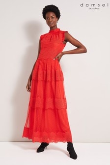 Damsel In A Dress Red Darcie Lace Maxi Dress (M19269) | £199
