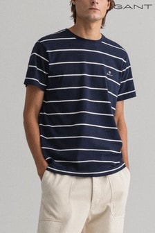GANT Blue Breton Stripe T-Shirt (M20654) | £45
