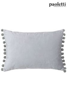 Riva Paoletti Dove Grey/Silver Fiesta Velvet Polyester Filled Cushion
