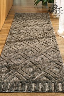 Asiatic Rugs Charcoal Grey Indoor/Outdoor Salta Diamond Runner