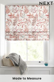 Red Leaf Silhouette Made To Measure Roman Blind
