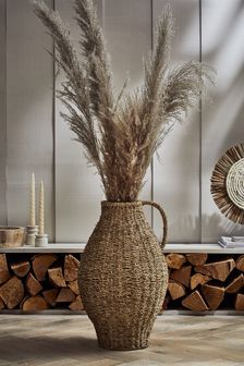Natural Large Seagrass Woven Vase