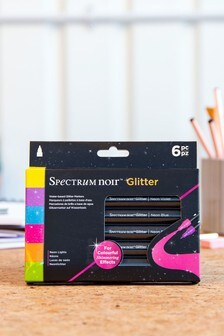 Spectrum Noir Set of 6 Yellow Water Based Neon Lights Glitter Marker Pens