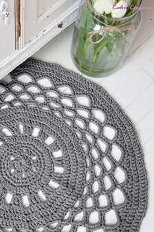 Hooked Make Your Own Stone Grey Chunky Rug Crochet Kit
