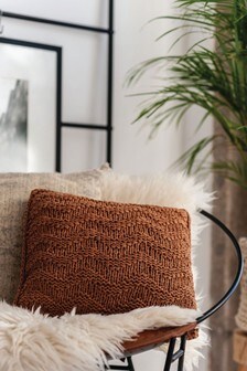 Hooked Brown Make Your Own Caramel Brown Cushion Knitting Kit (M23911) | £13