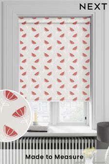 Red Flora Made To Measure Roller Blind