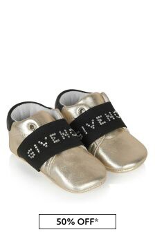 Givenchy Kids Baby Girls Gold Trainers