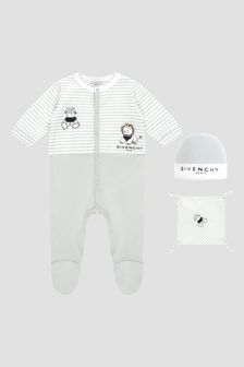 Givenchy Kids Baby Grey Sleepsuit Gift Set