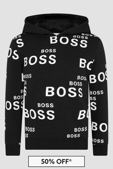 Boss Kidswear Boys Black Hoodie