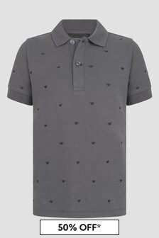 Emporio Armani Grey Polo Shirt