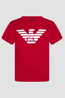 Emporio Armani Boys Red T-Shirt