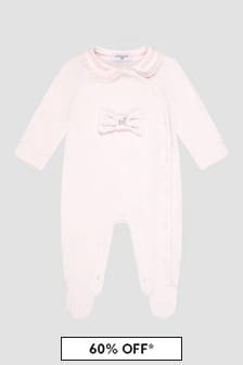 Monnalisa Baby Girls Pink Sleepsuit
