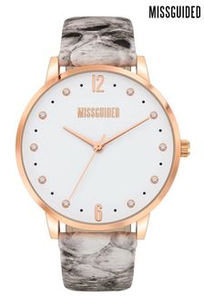 Missguided Grey Snakeskin Watch (M28562) | £40