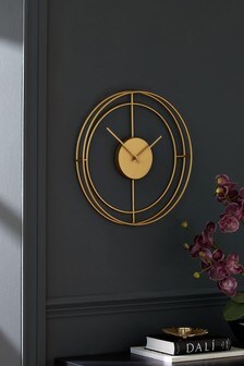 Gold Metal Gold Wall Clock