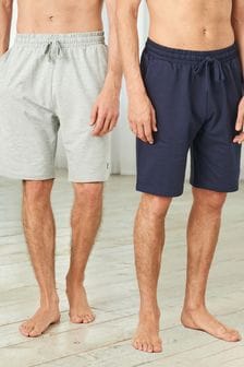 Grey/Navy Blue Longer Length Lightweight Shorts 2 Pack (M31777) | £24