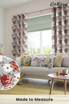 Cath Kidston Red Rose Bloom Made To Measure Curtains (M32040) | £91