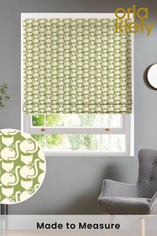Orla Kiely Green Callie Cat Made To Measure Roman Blind