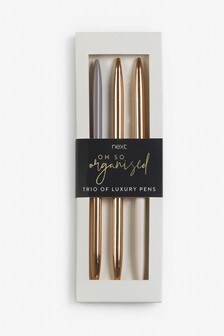 Set of 3 Gold Luxe Pens