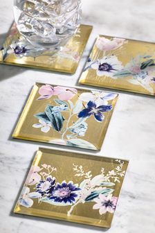 Floral Lipsy Imogen Glass Set of 4 Coasters