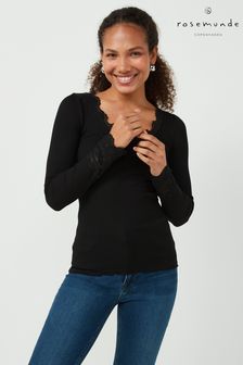 Rosemunde Blouse With Lace In Black