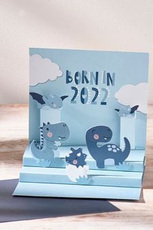Blue Born In 2022 Baby Folding Card (M33293) | £3.50