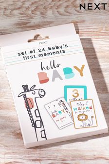 White Baby's First Moment Cards
