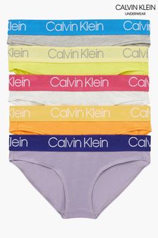 Calvin Klein Purple Body Cotton Thongs 5 Pack