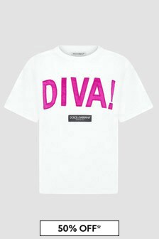 Dolce & Gabbana Kids Girls White T-Shirt