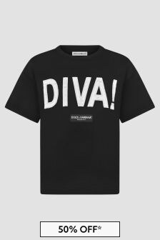 Dolce & Gabbana Kids Girls Black T-Shirt