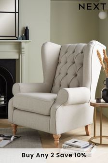 Sherlock Button Grande Armchair With Light Legs