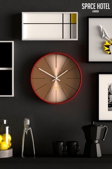 Space Hotel Red District 12 Wall Clock